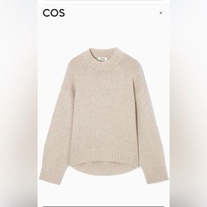 COS 100% CHUNKY CASHMERE CREW NECK